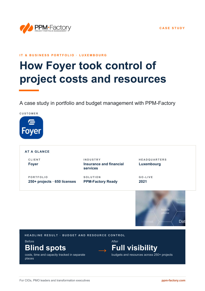 How Foyer took control of project costs and resources case study cover